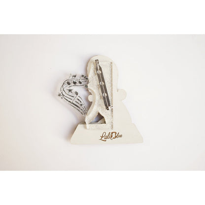 Girl with A Record Player Brooch by Laliblue