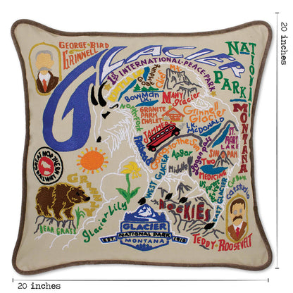 Glacier Park Hand-Embroidered Pillow Quirks!