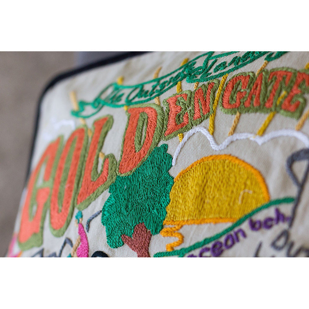 Golden Gate Park Hand-Embroidered Pillow Quirks!