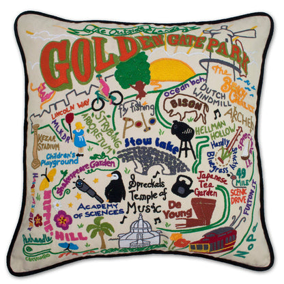 Golden Gate Park Hand-Embroidered Pillow Quirks!