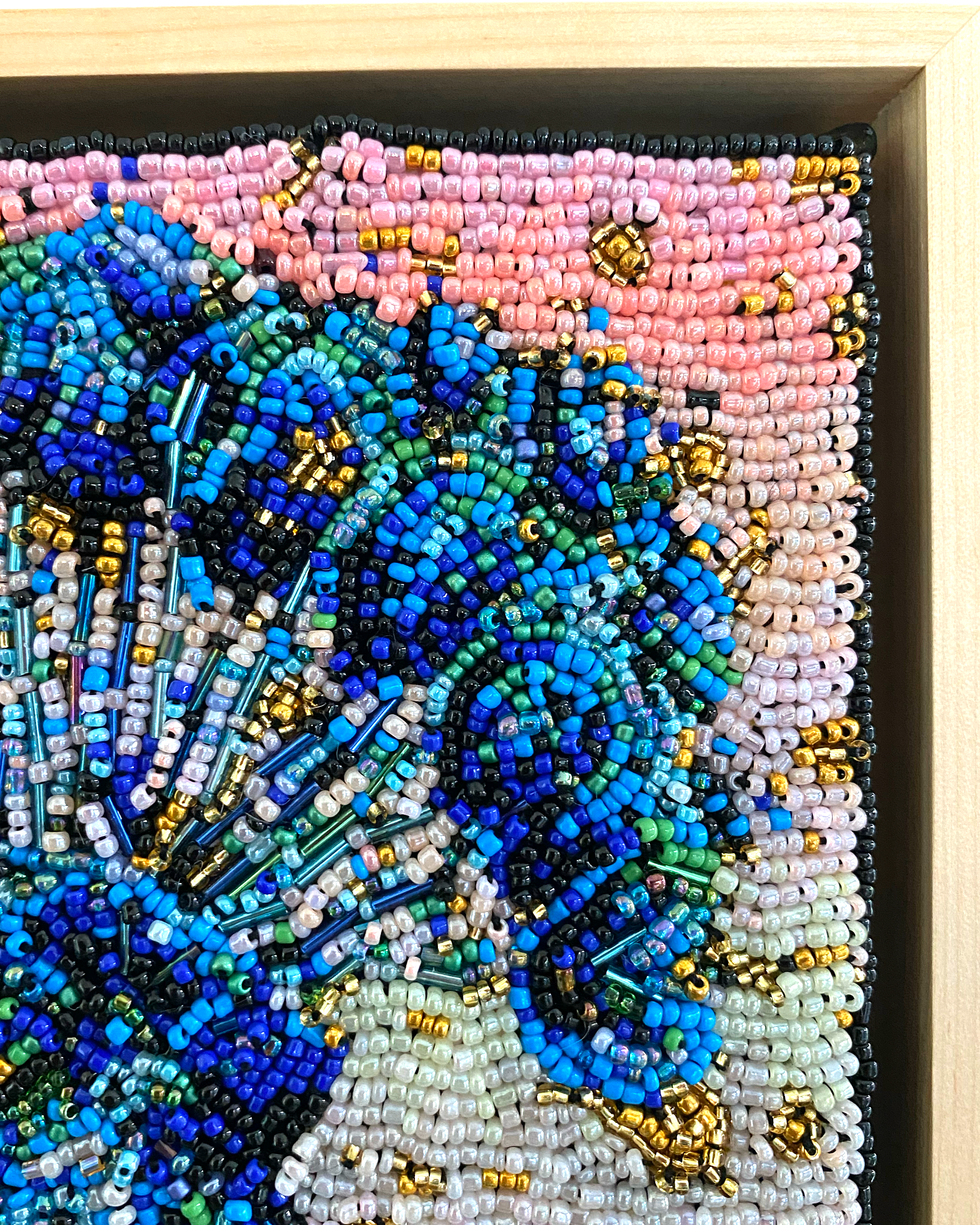 Golden Hour Peacock ( Fully Beaded Artwork ) Heather Freitas