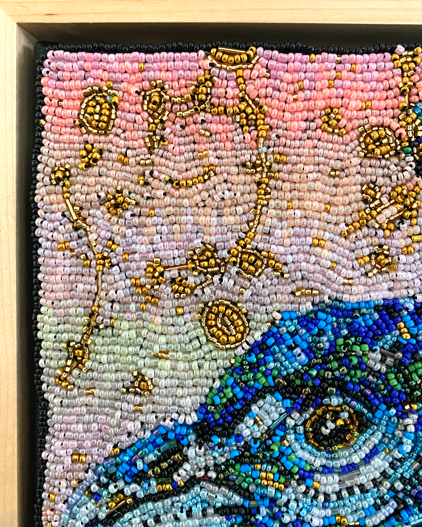 Golden Hour Peacock ( Fully Beaded Artwork ) Heather Freitas
