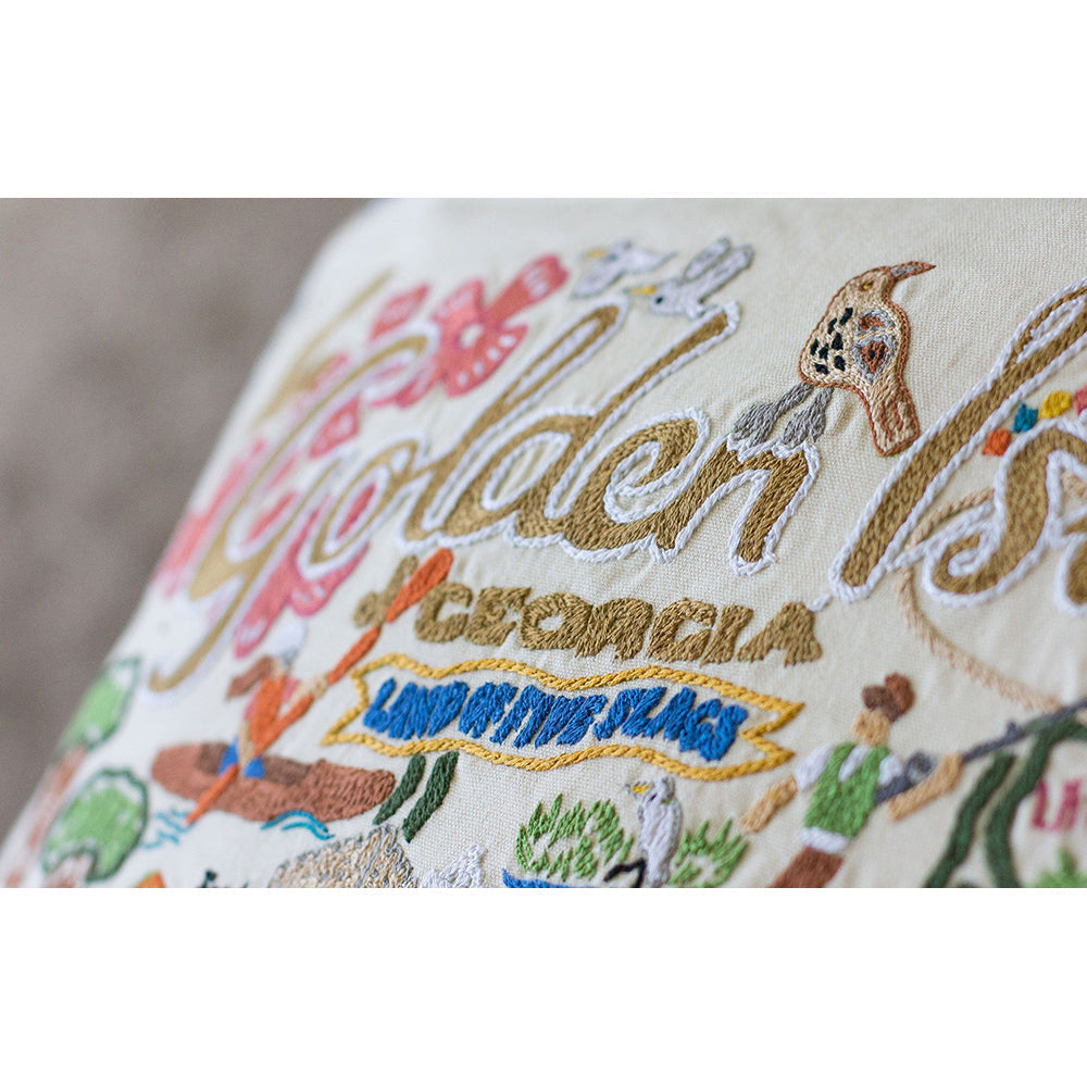 Golden Isles Hand-Embroidered Pillow Quirks!