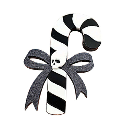 Gothic Candy Cane Brooch by Cherryloco