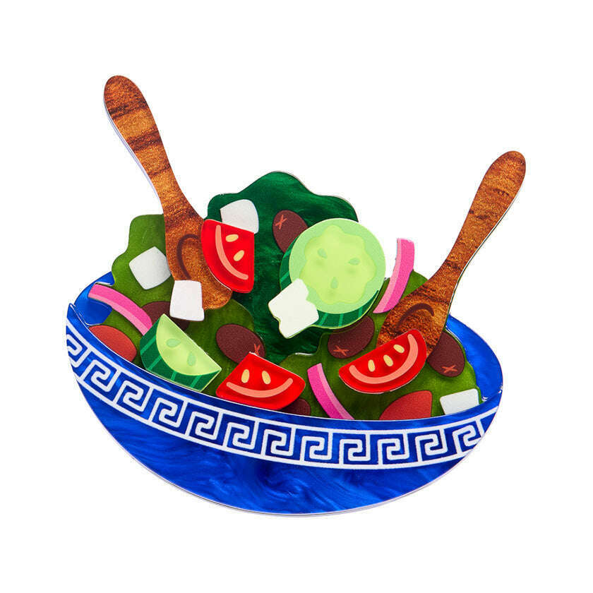 Greek Salad Brooch by Erstwilder