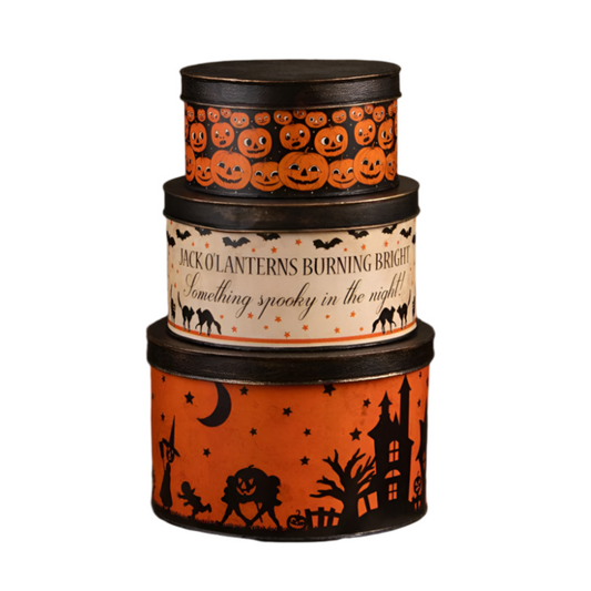 Halloween Vintage Tins Set/3 by Bethany Lowe Designs Quirks!