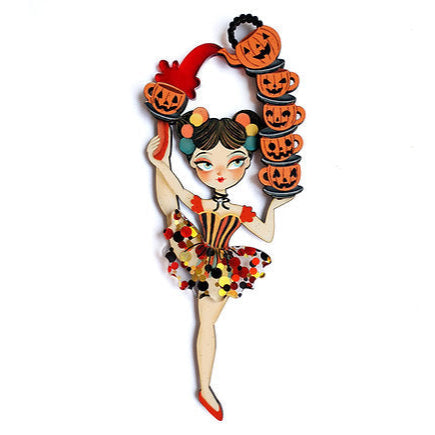 Halloween Contortionist Brooch by Laliblue