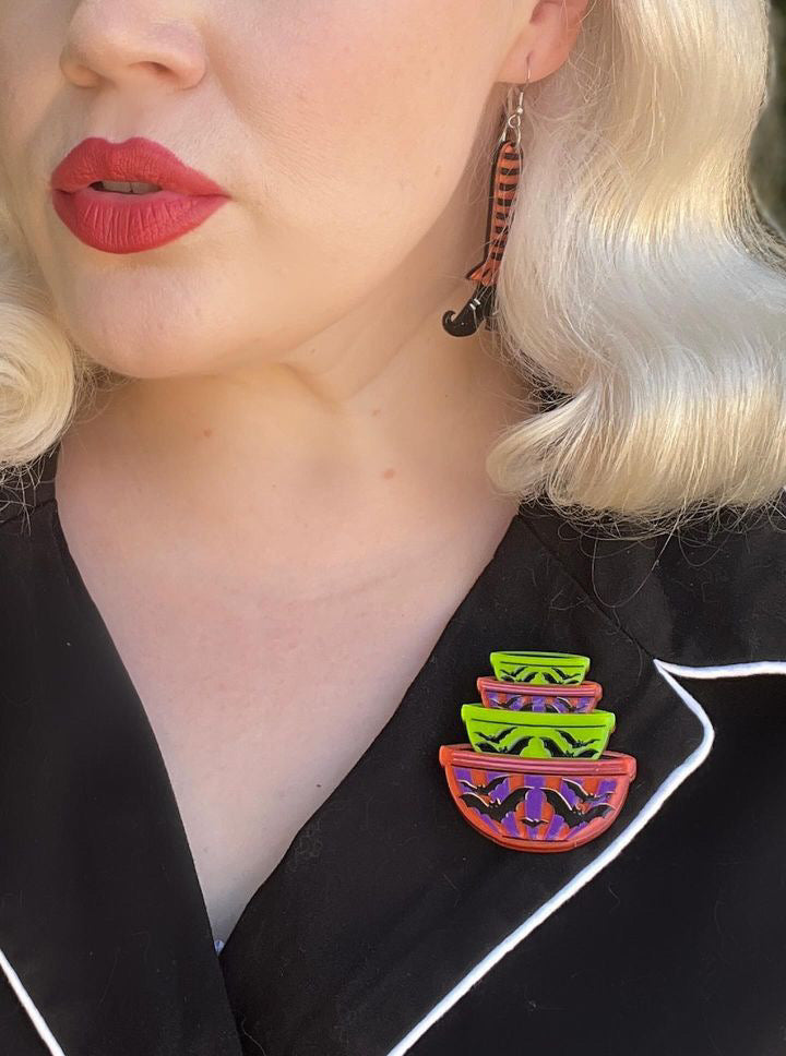 Menacing Mixers Halloween Bowls Brooch by Lipstick & Chrome Quirks!