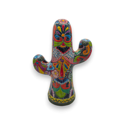 Hand-Painted Talavera Cactus | Vibrant Mexican Ceramic Art