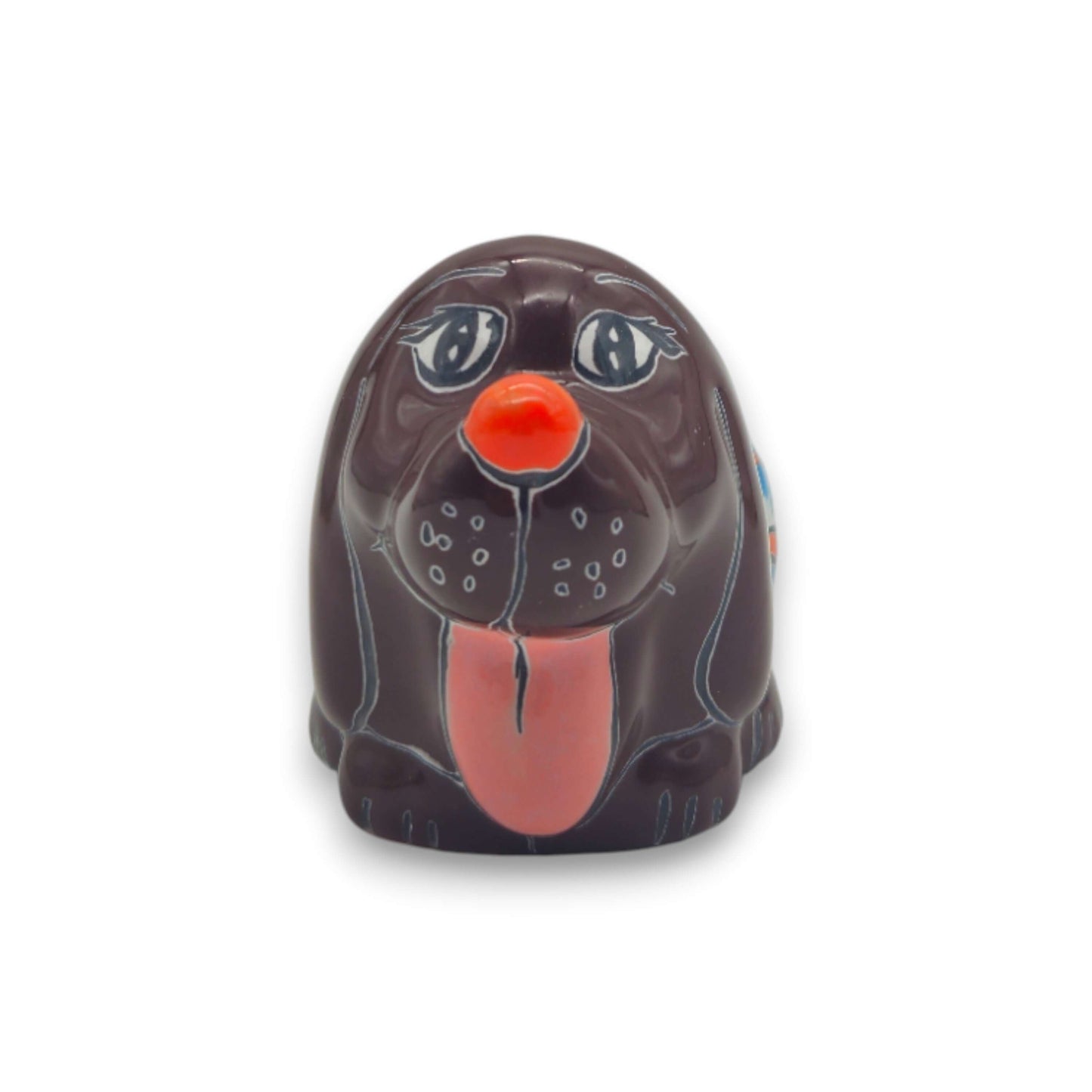 Colorful Talavera Dog Planter | Hand-Painted Mexican Figurine