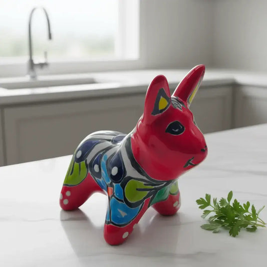 Mini Talavera Donkey Figurine | Handcrafted Mexican Pottery
