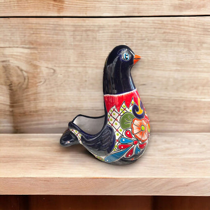 Talavera Dove Planter | Handcrafted Mexican Ceramic Bird Statue