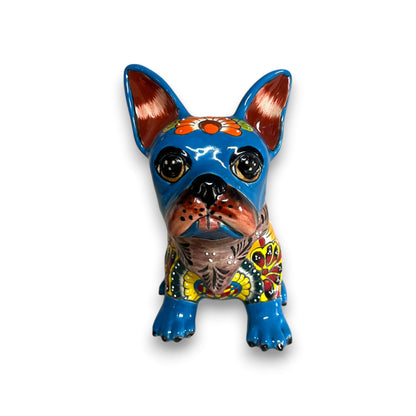 Talavera French Bulldog | Handcrafted Mexican Frenchie Statue