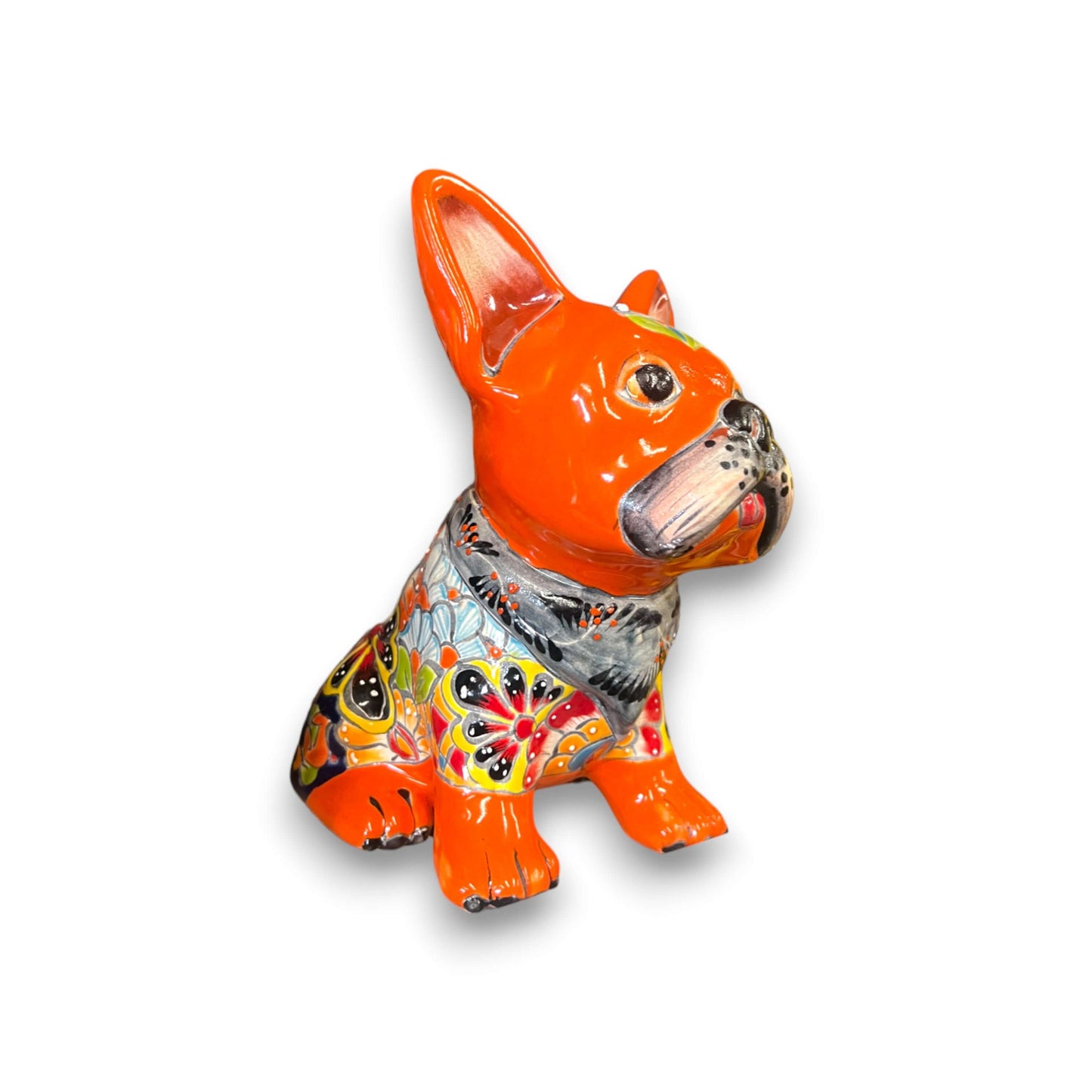 Talavera French Bulldog | Handcrafted Mexican Frenchie Statue