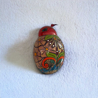 Handcrafted Talavera Ladybug Wall Art | Colorful Mexican Ceramic Decor (Medium)