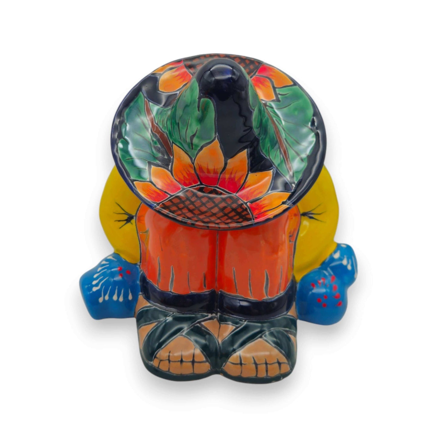 Talavera Sunflower Panchito Canister | Handcrafted Mexican Art