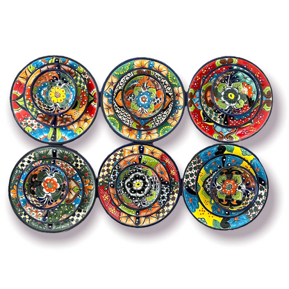 20-Piece Talavera Dinnerware Set | Handmade Floral Tableware (Seats 6)