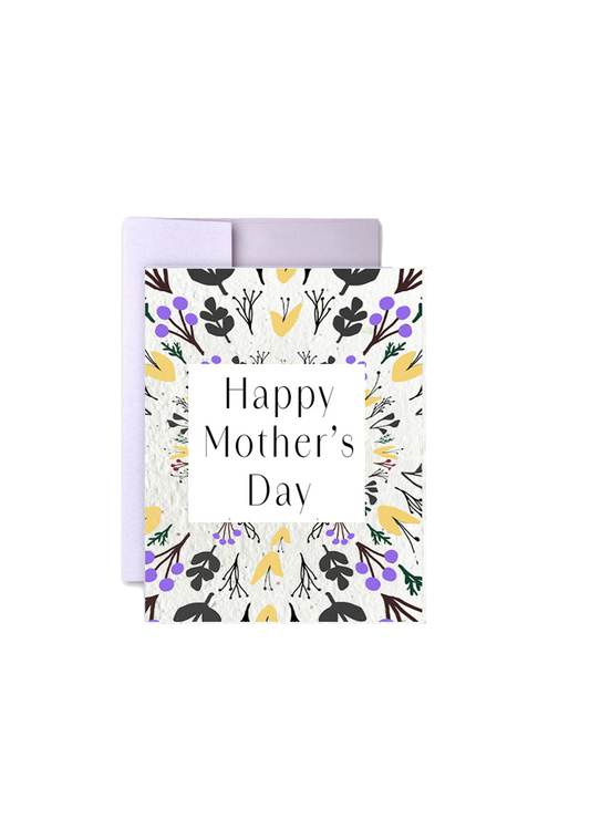 Happy Blossoming Mother Wildflower Seed Paper Card