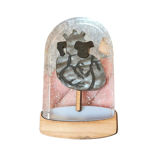 Heart In A Bell Jar Brooch by Cherryloco BLACK