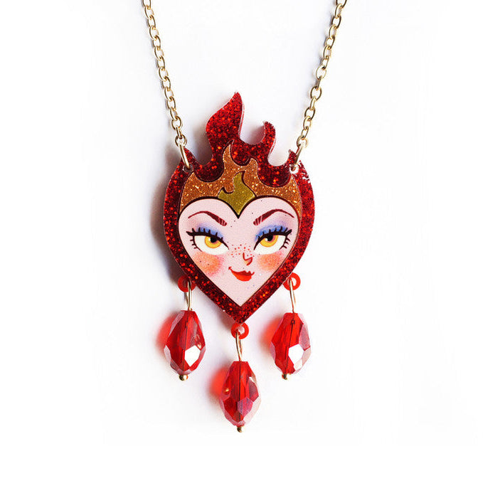 Heart on Fire Necklace by Laliblue