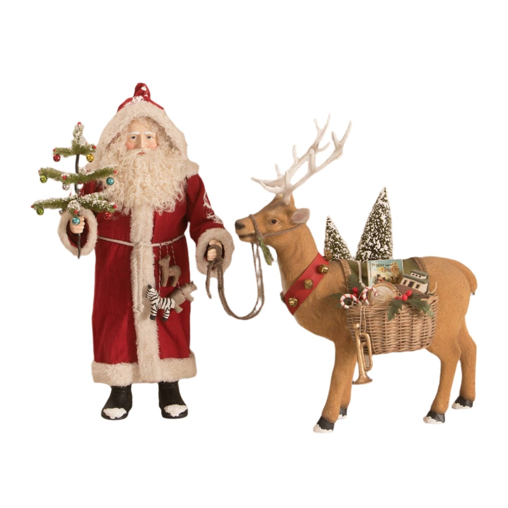 Vintage Santa and Prancer Toy Delivery by Bethany Lowe Quirks!