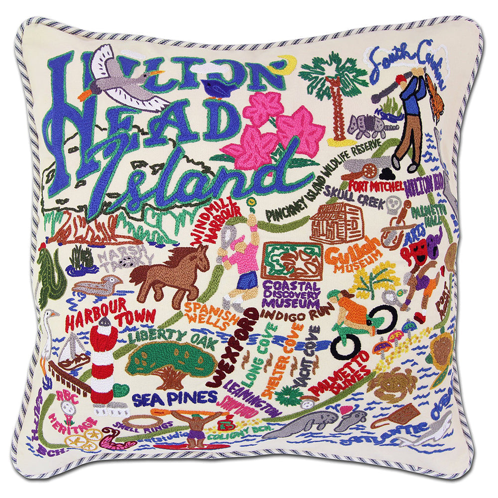 Hilton Head Hand-Embroidered Pillow Quirks!