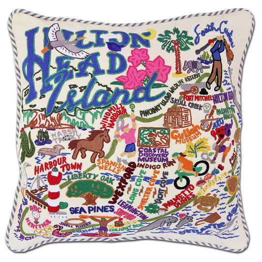 Hilton Head Hand-Embroidered Pillow Quirks!
