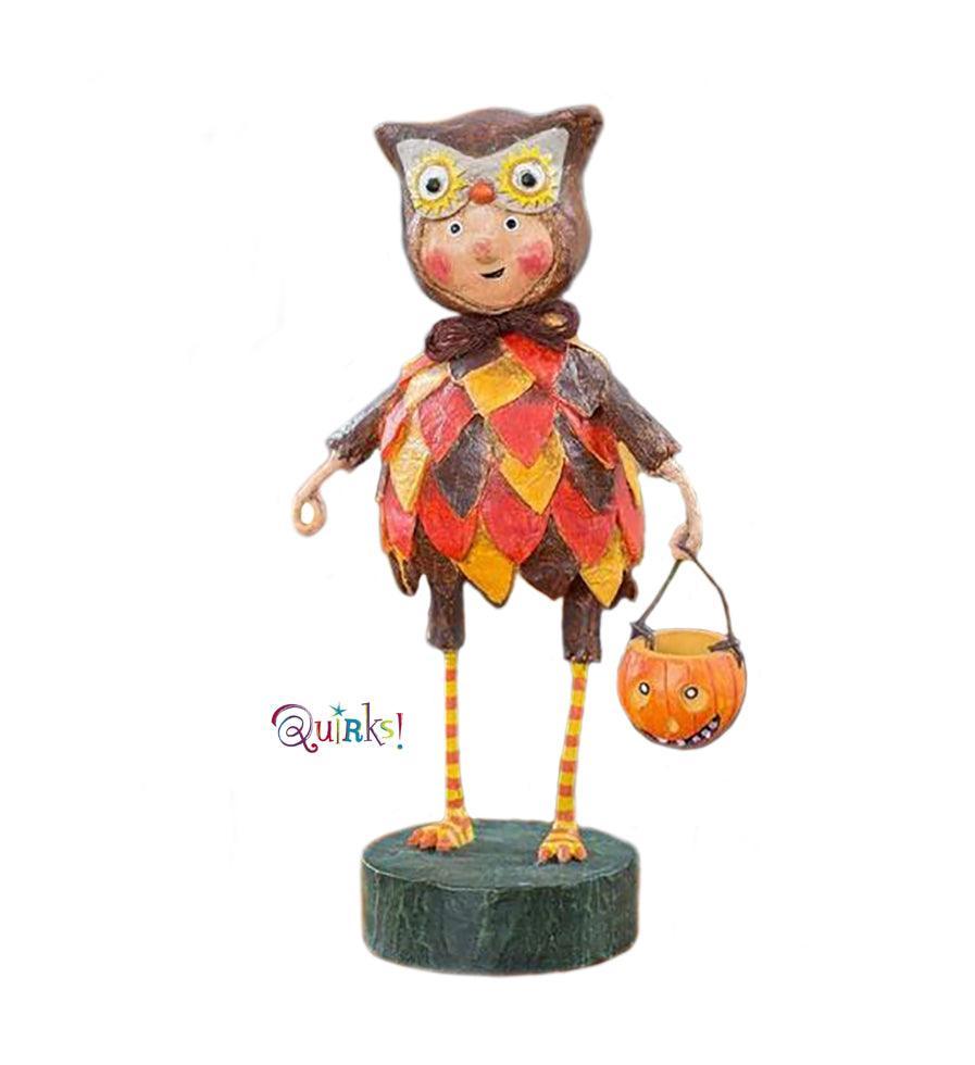 Hoot-N-Hollar Owl Halloween Lori Mitchell Figurine
