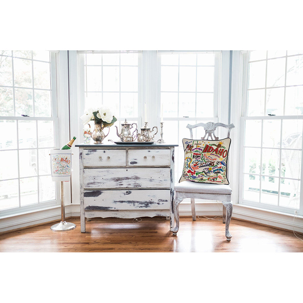 Idaho Hand-Embroidered Pillow Quirks!