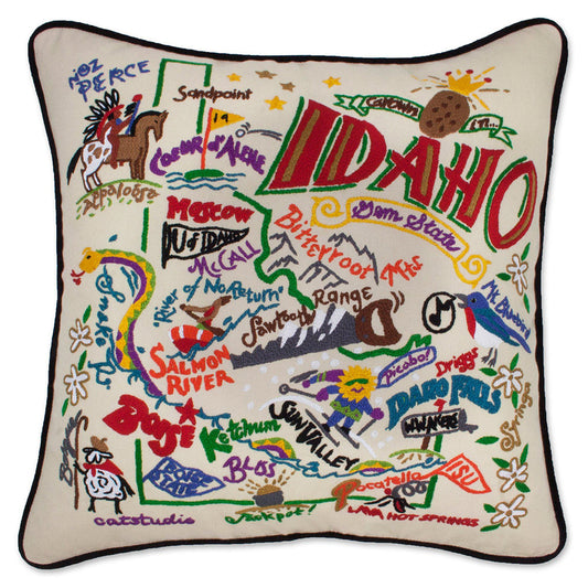 Idaho Hand-Embroidered Pillow Quirks!
