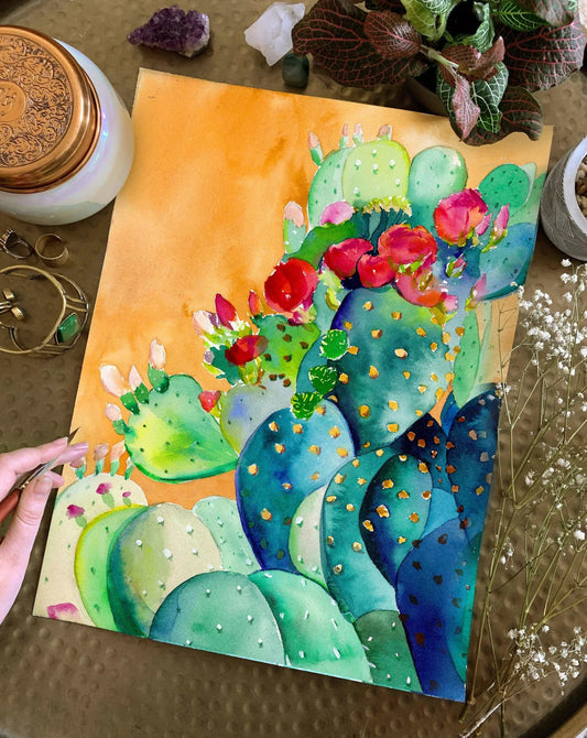 Mai Autumn • Cactus Garden Art Print – Archival Botanical & Nature Wall Art