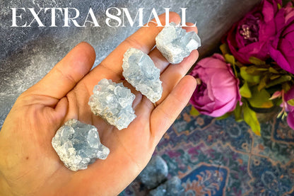 Raw CELESTITE Crystal Clusters, Ethically Sourced Celestite