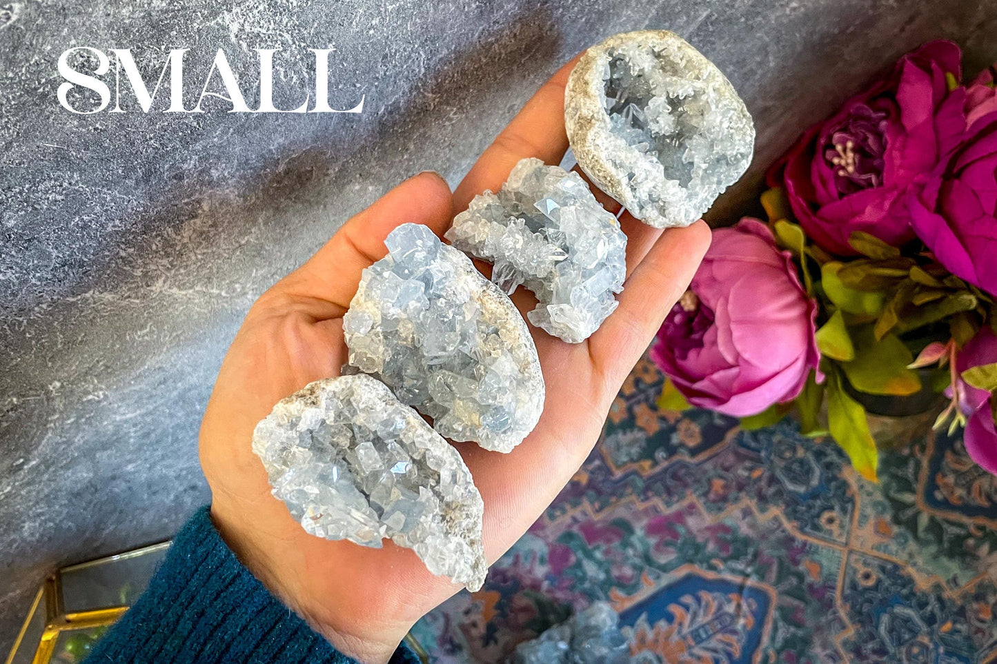 Raw CELESTITE Crystal Clusters, Ethically Sourced Celestite