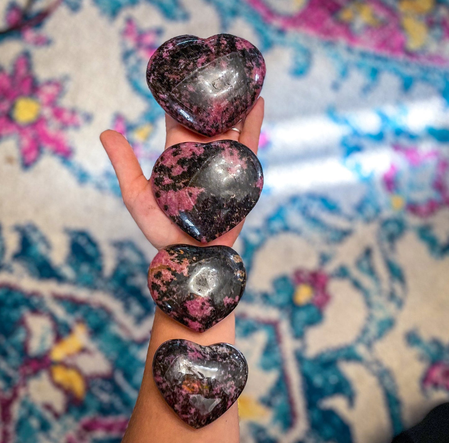 RHODONITE heart