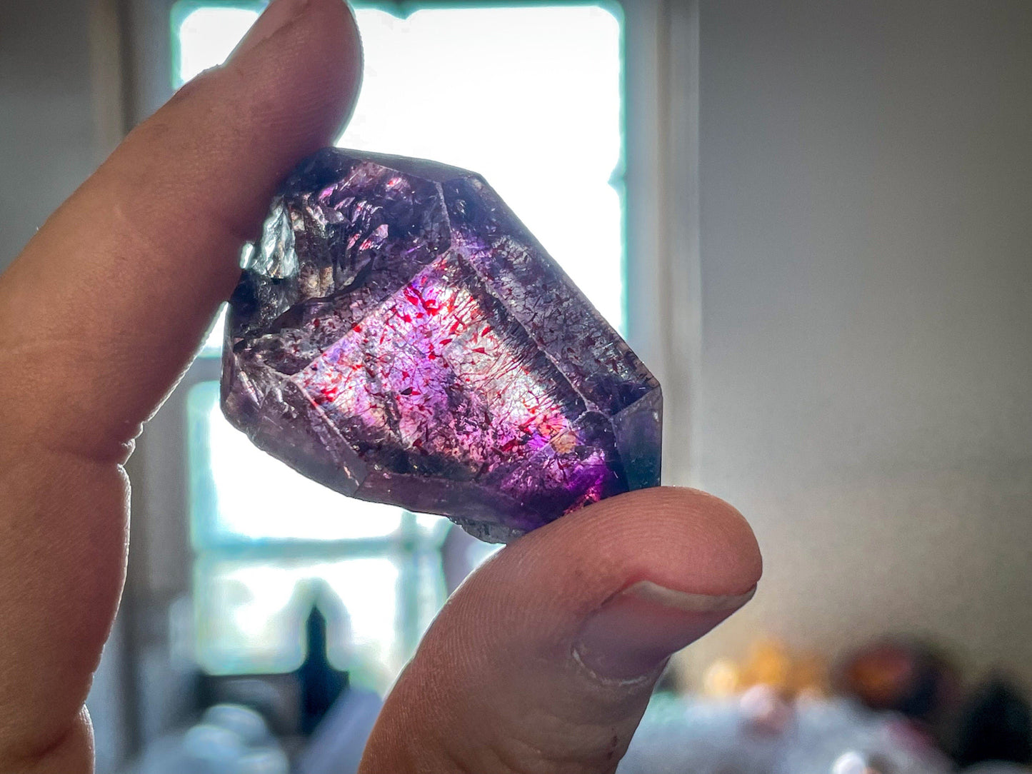 Raw Amethyst with Hematite Inclusions