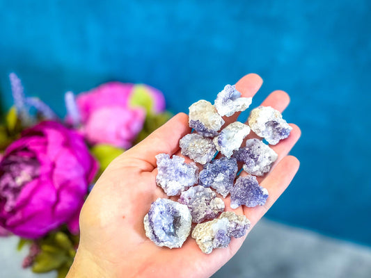Small Chalcedony & Fluorite Geode, Fluorescent Minerals
