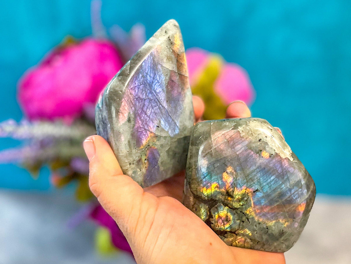 Purple Labradorite Crystal Freeform, Rainbow Labradorite, White Labradorite