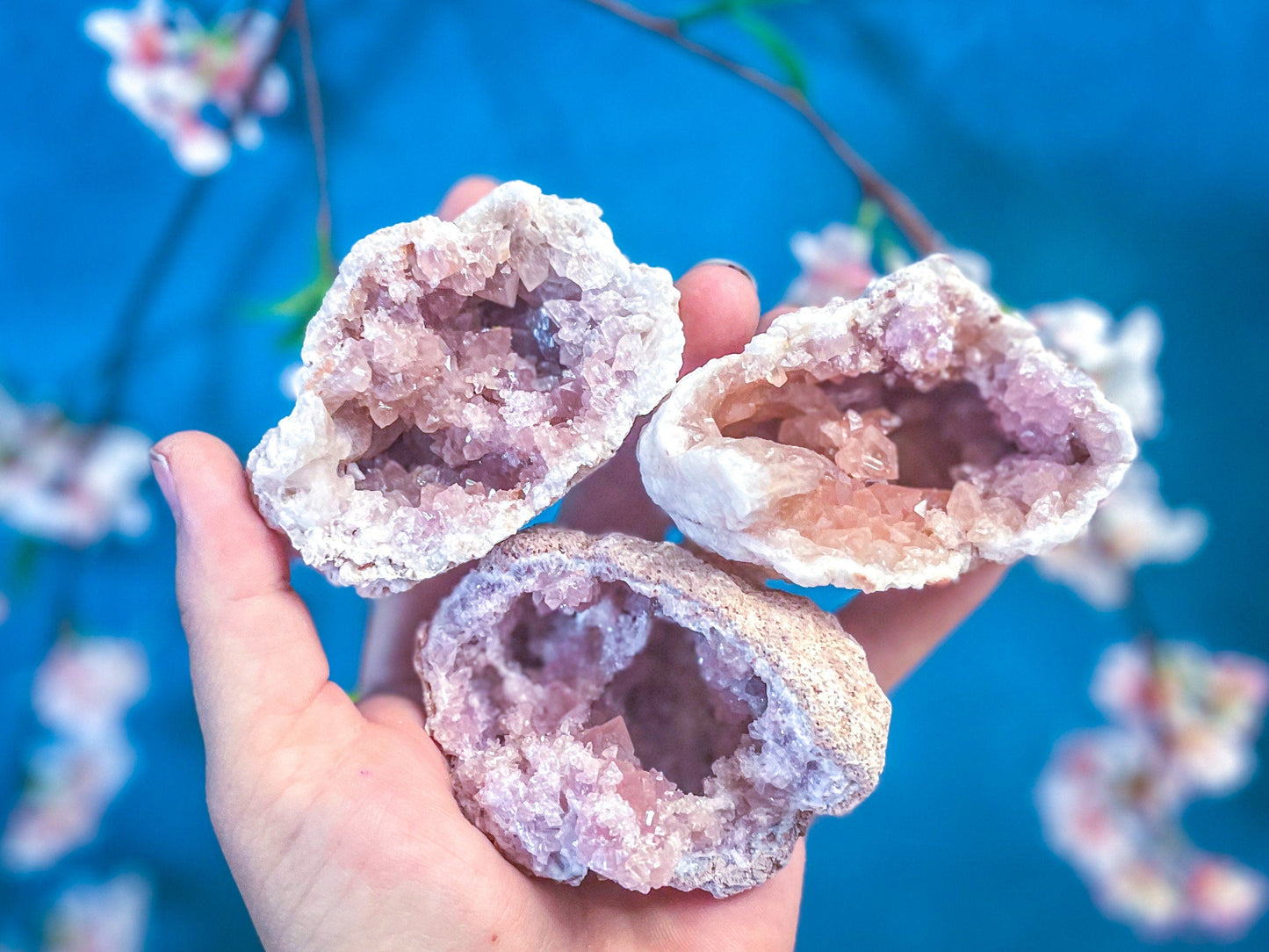 Pink Amethyst crystal Cluster