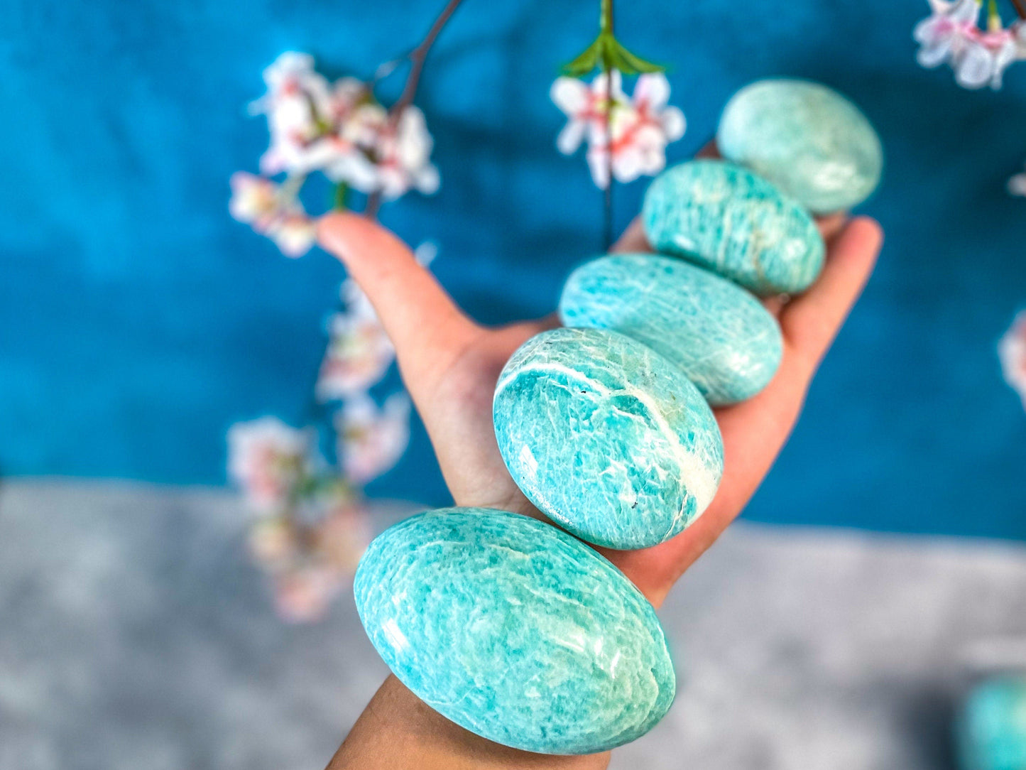 Ethically Sourced - Amazonite Palm Stone