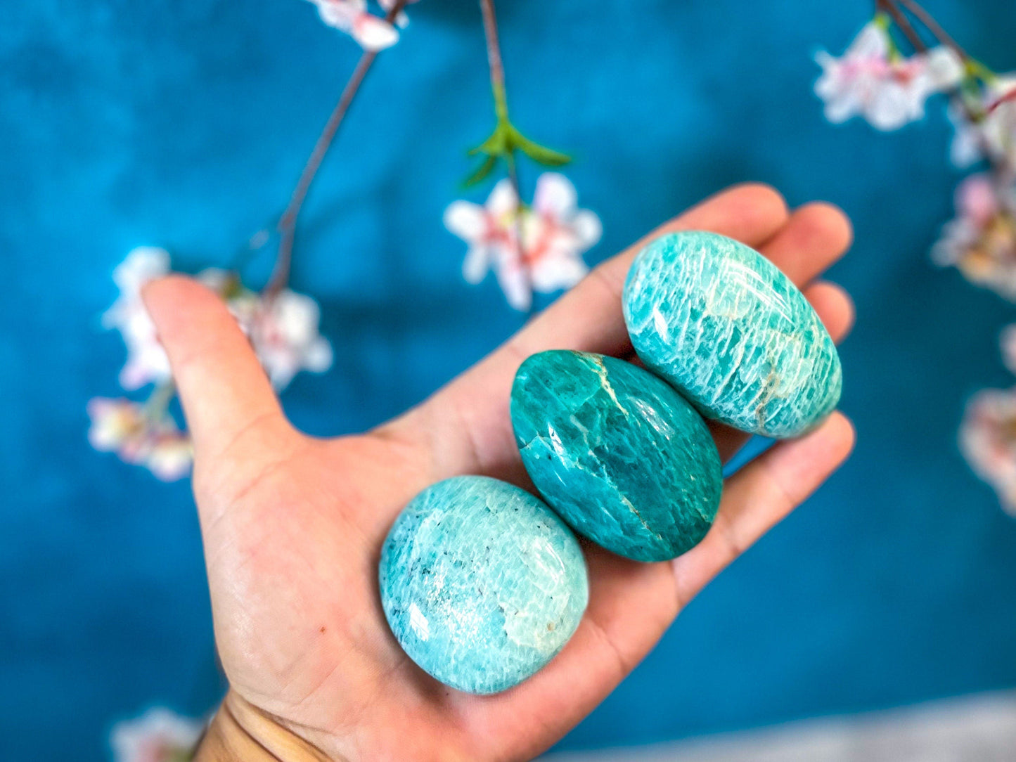 Ethically Sourced - Amazonite Palm Stone