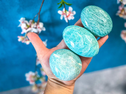 Ethically Sourced - Amazonite Palm Stone