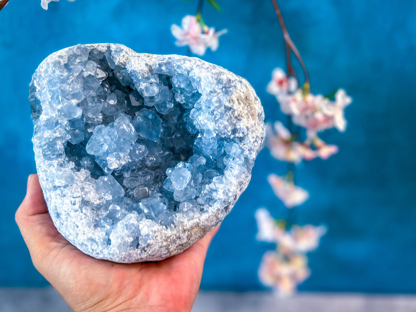 Ethically Sourced Raw CELESTITE Geodes 3 - 5 1/2 lbs!