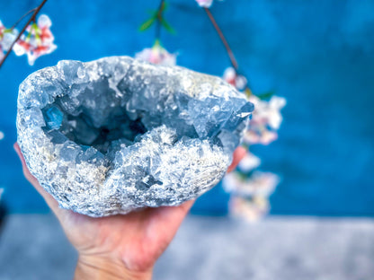 Ethically Sourced Raw CELESTITE Geodes 3 - 5 1/2 lbs!