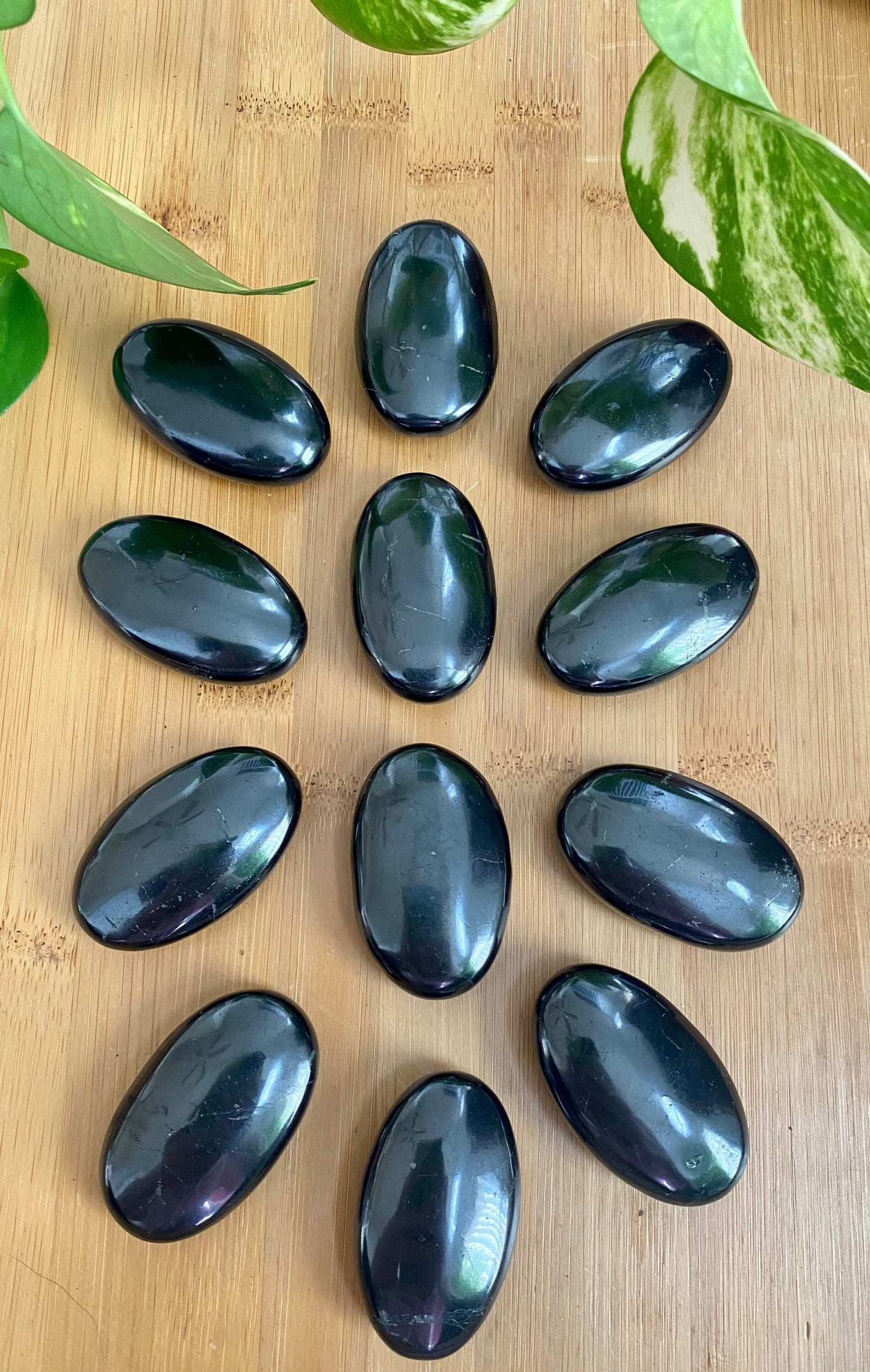 Shungite Palm Stone - Genuine Russian Shungite
