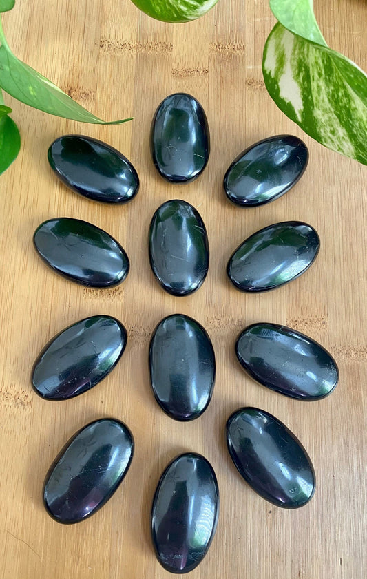 Shungite Palm Stone - Genuine Russian Shungite