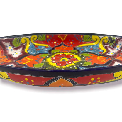 XL Oval Talavera Platter | Hand-Painted Mexican Serving Dish