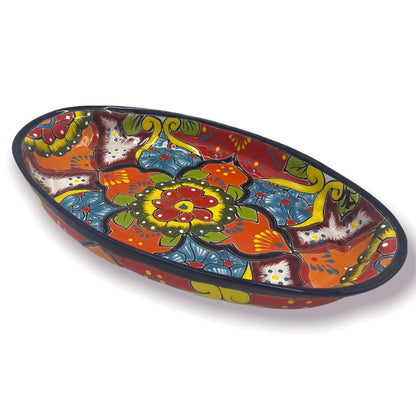 XL Oval Talavera Platter | Hand-Painted Mexican Serving Dish