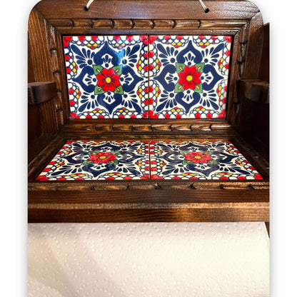 Personalized Talavera Wall Decor | Custom Paper Towel Holder