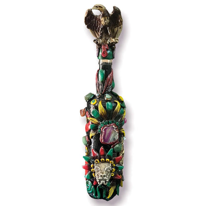 Aztec Warrior Tequila Set | Handmade Mexican Shot Glass & Decanter Set