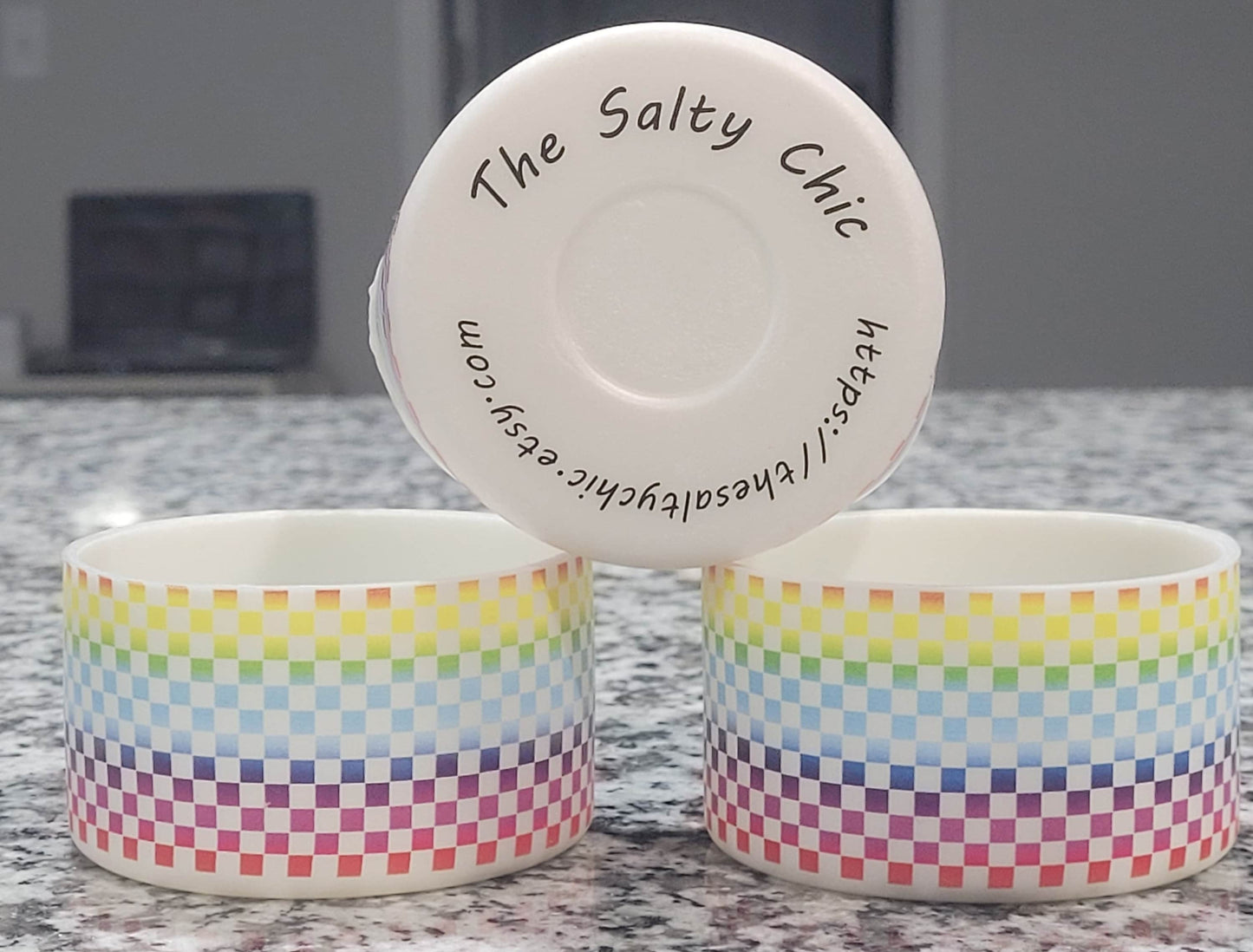 Bright AF Checkers Silicone Boot Bumper Sleeve for tumblers